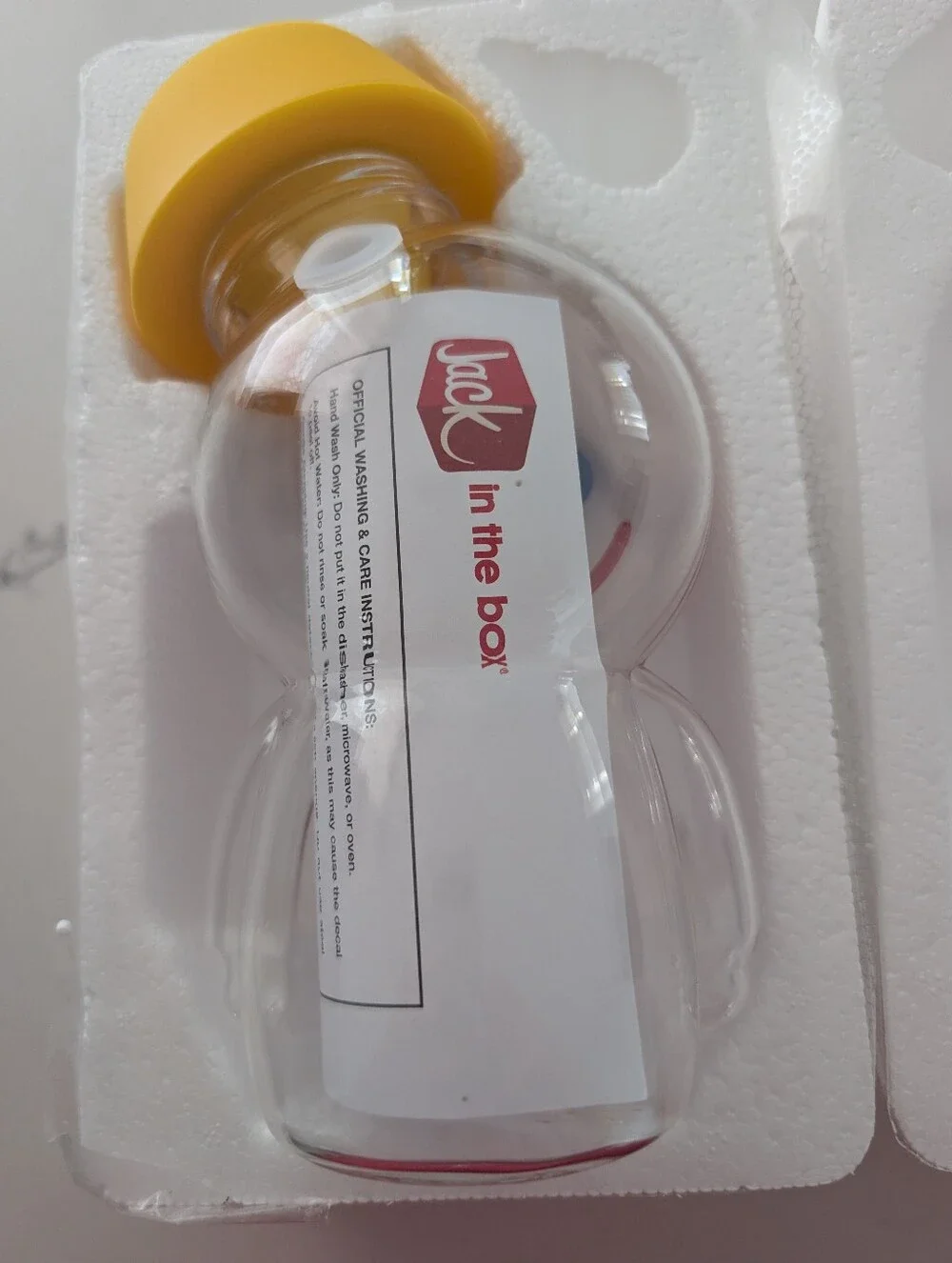 NEW Yellow Hat Glass Jack Sipper - Novelty Drink Cup